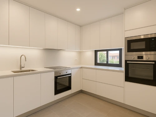 Reforma de cocina moderna en Montmeló Cocina reformada en Montmeló con encimera de cuarzo y muebles blancos lacados
